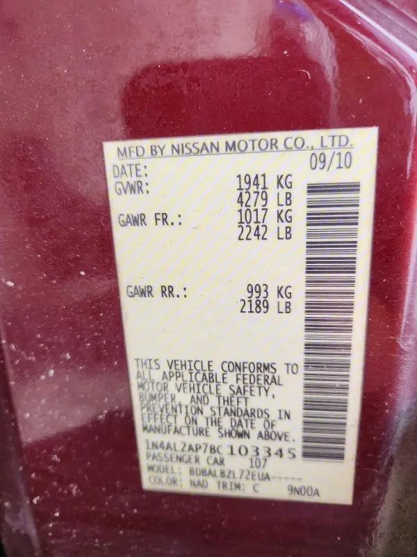 2011 NISSAN ALTIMA 2.5  