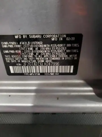 2020 SUBARU CROSSTREK PREMIUM  