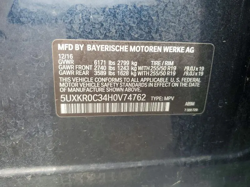 2017 BMW X5 XDRIVE35I  