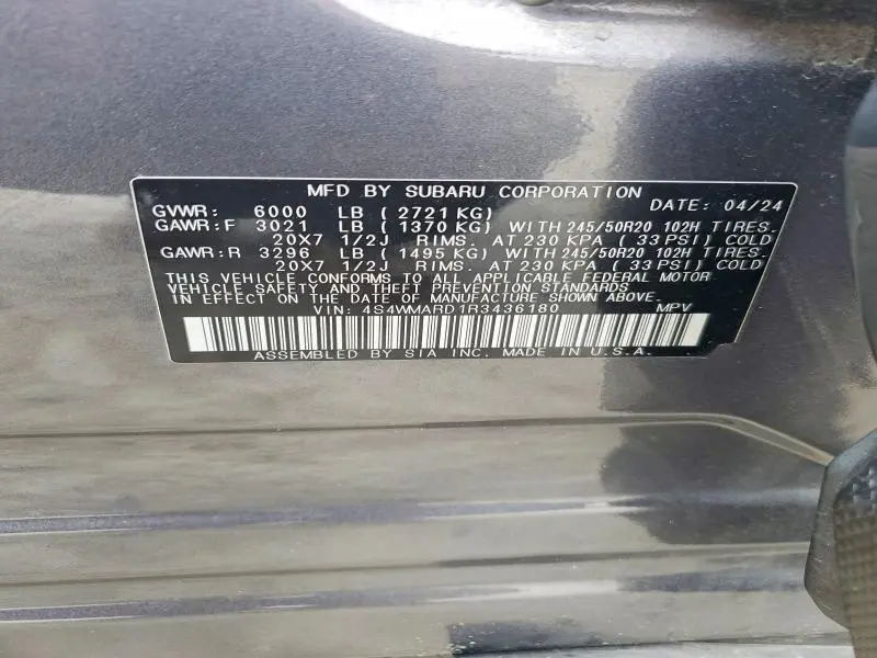2024 SUBARU ASCENT LIMITED  