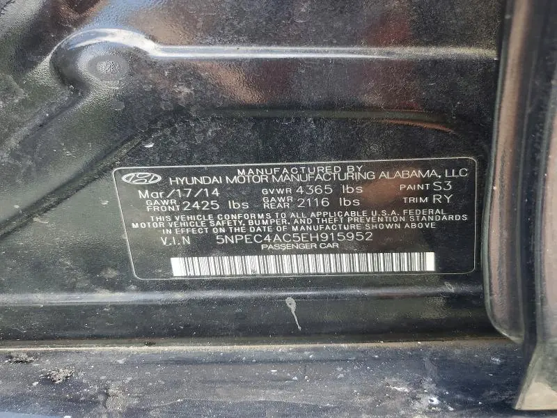 2014 HYUNDAI SONATA LIMITED  