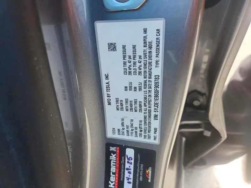 2025 TESLA MODEL 3   