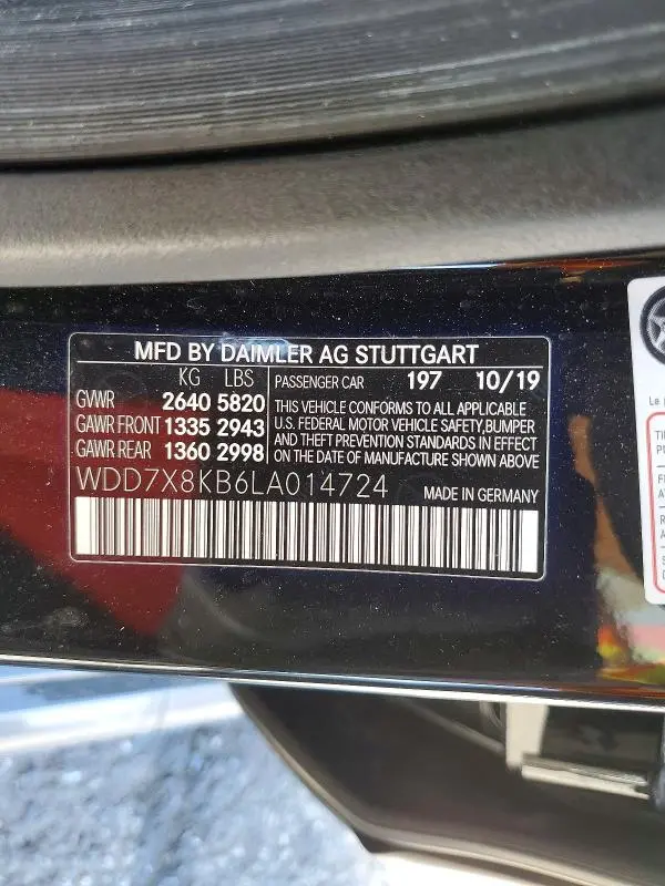 2020 MERCEDES-BENZ AMG GT 63 S  