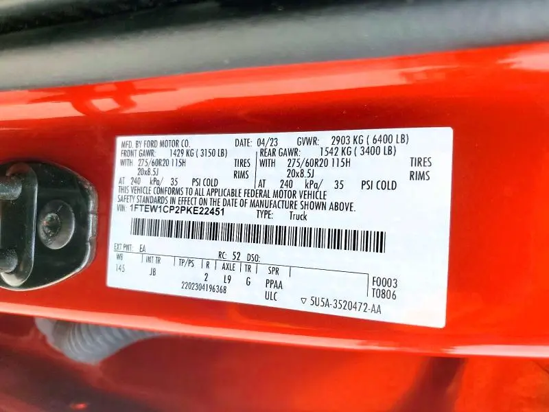 2023 FORD F150 SUPERCREW  