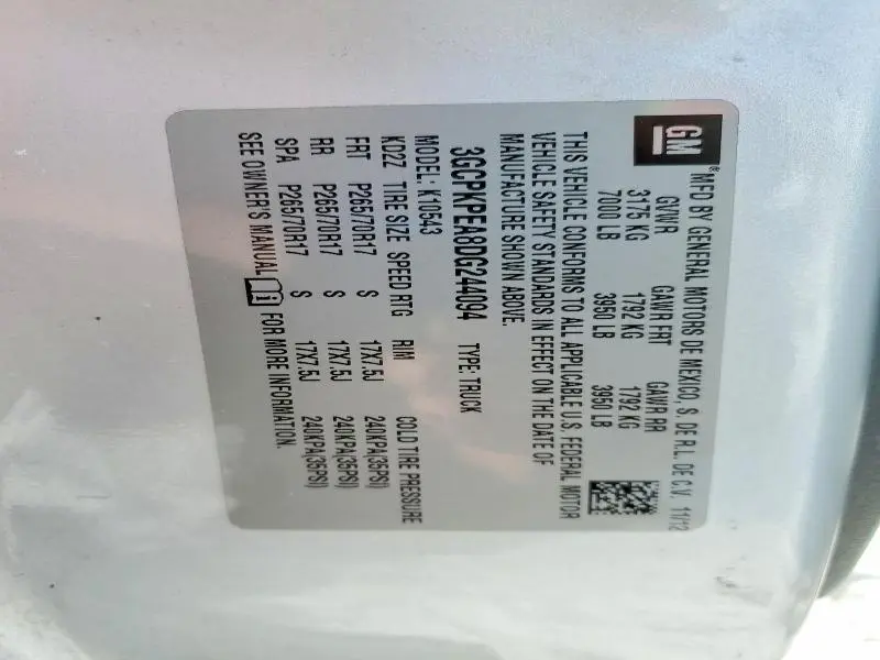 2013 CHEVROLET SILVERADO K1500  