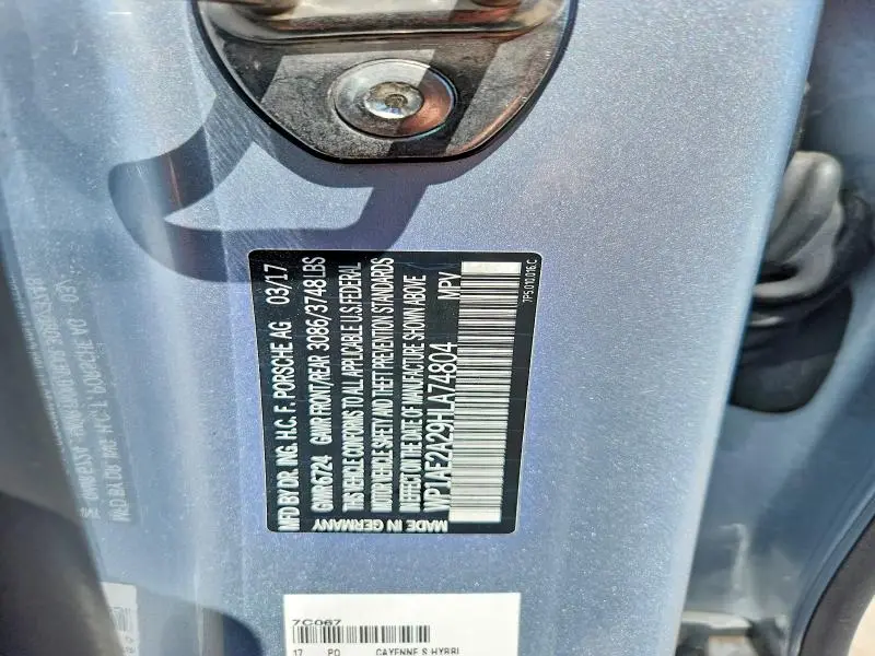 2017 PORSCHE CAYENNE SE HYBRID PLATINUM  