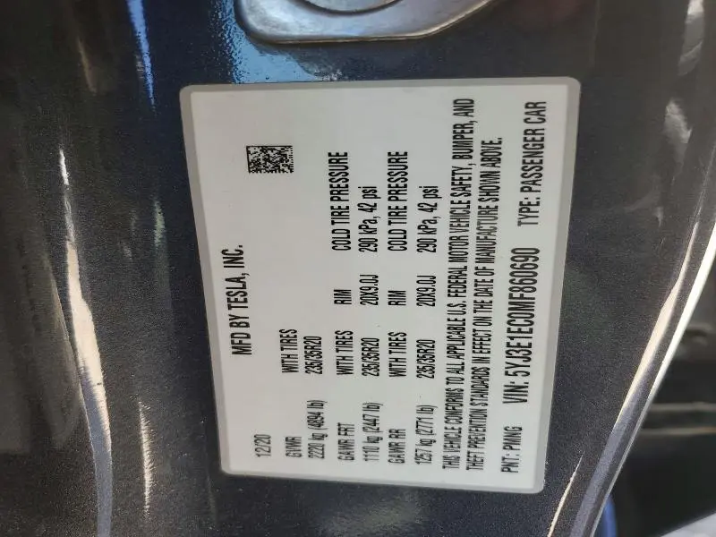 2021 TESLA MODEL 3   