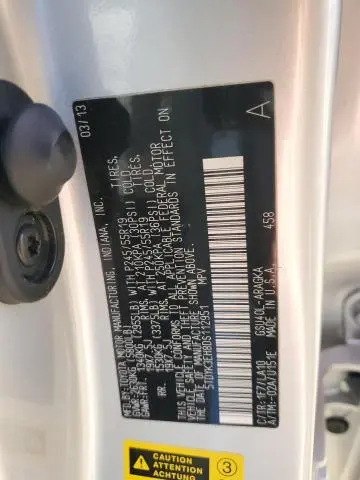 2013 TOYOTA HIGHLANDER LIMITED  