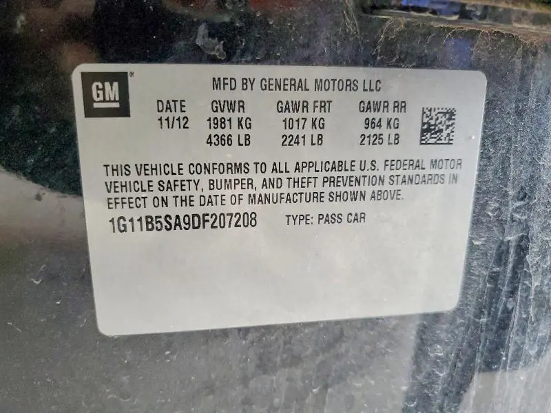 2013 CHEVROLET MALIBU LS  