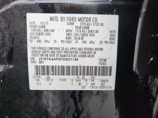 2015 FORD EDGE SPORT  