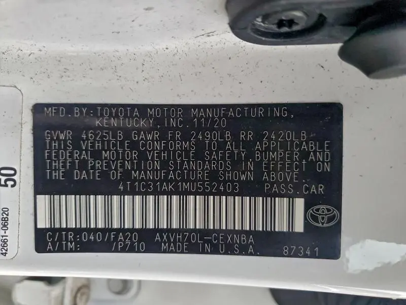 2021 TOYOTA CAMRY LE  