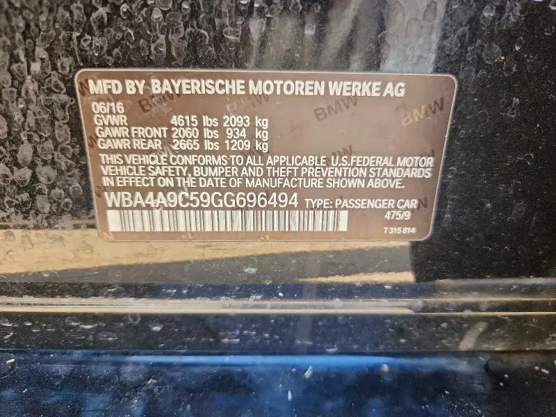 2016 BMW 428 I GRAN COUPE SULEV  