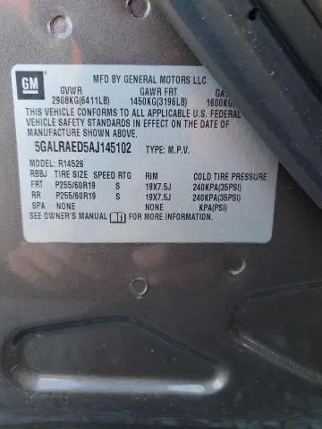 2010 BUICK ENCLAVE CX  