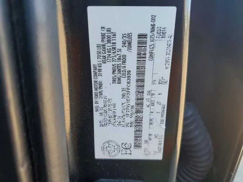 2015 FORD F150 SUPERCREW  