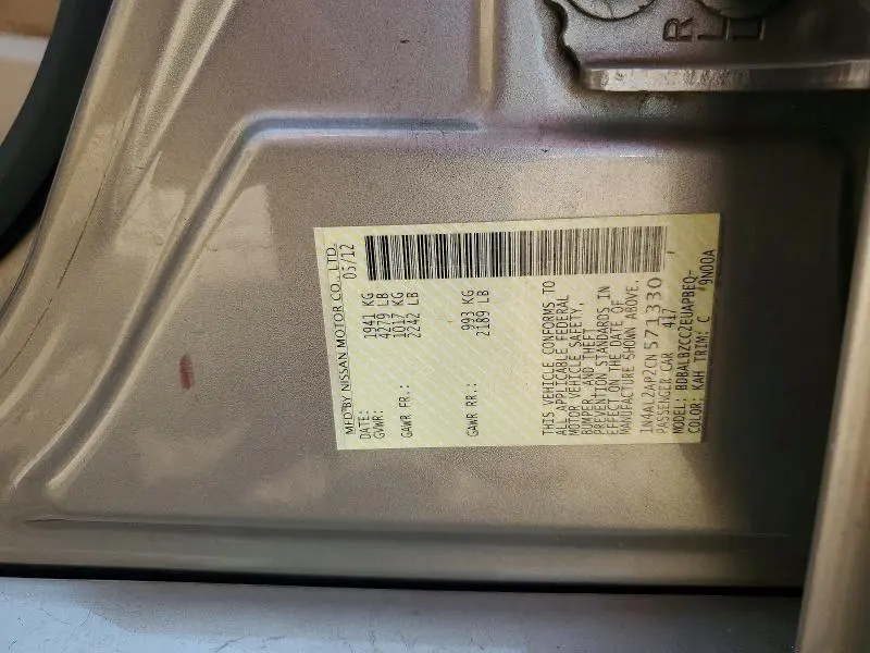 2012 NISSAN ALTIMA 2.5  