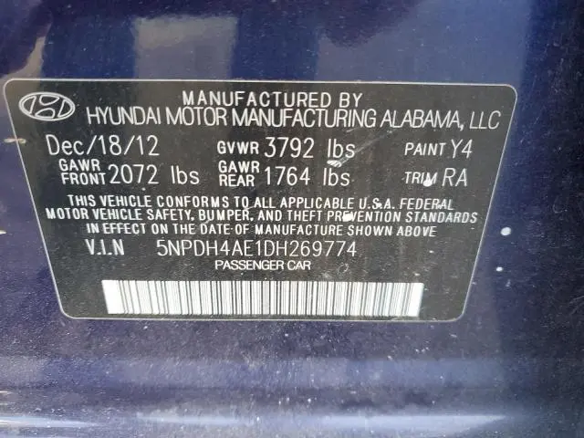 2013 HYUNDAI ELANTRA GLS  