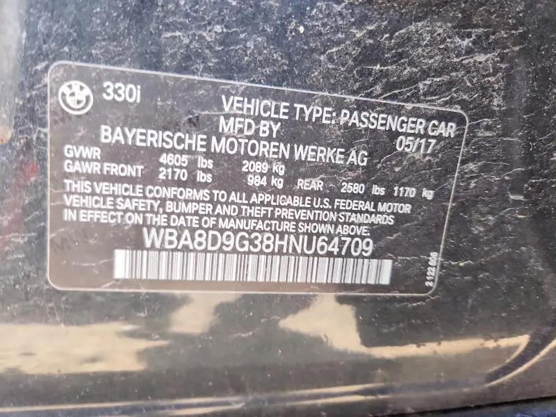 2017 BMW 330 XI  