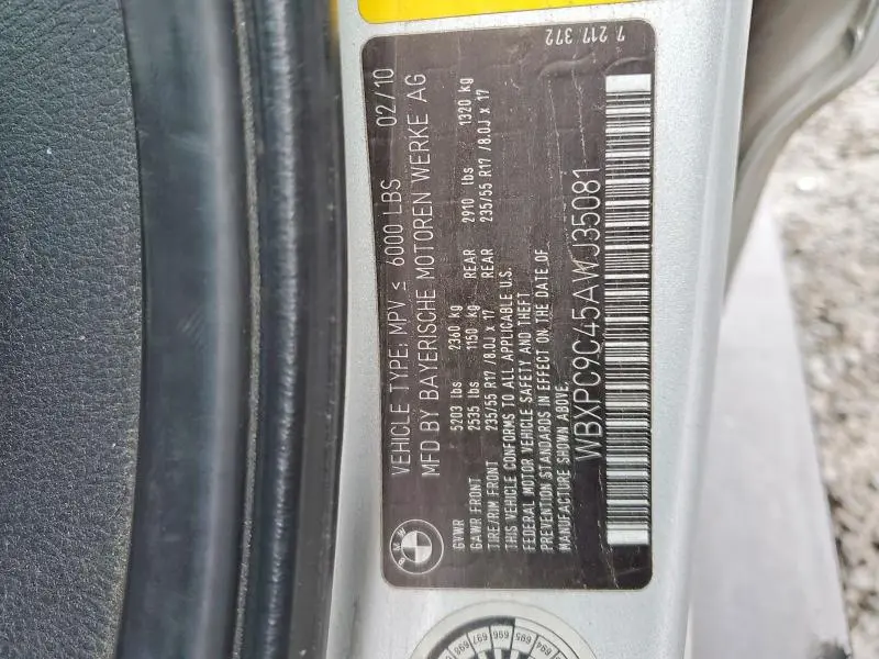 2010 BMW X3 XDRIVE30I  