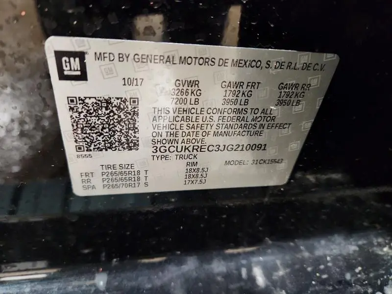 2018 CHEVROLET SILVERADO K1500 LT  