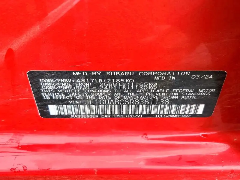 2024 SUBARU IMPREZA   