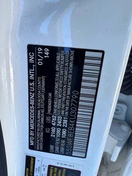 2019 MERCEDES-BENZ C 300 4MATIC  