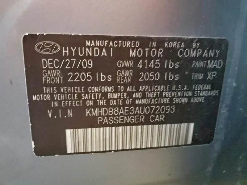 2010 HYUNDAI ELANTRA TOURING GLS  