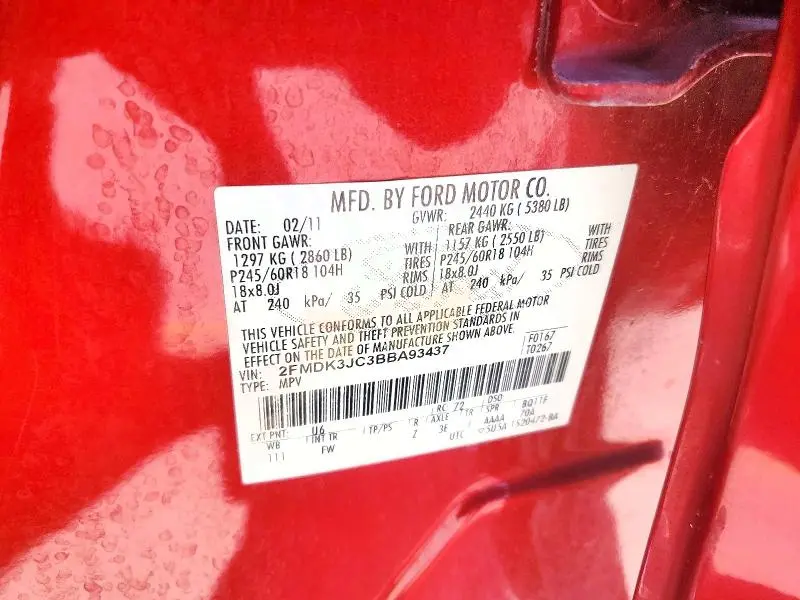 2011 FORD EDGE   