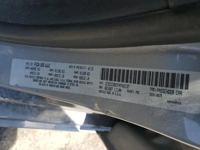 2015 CHRYSLER 200 LIMITED  