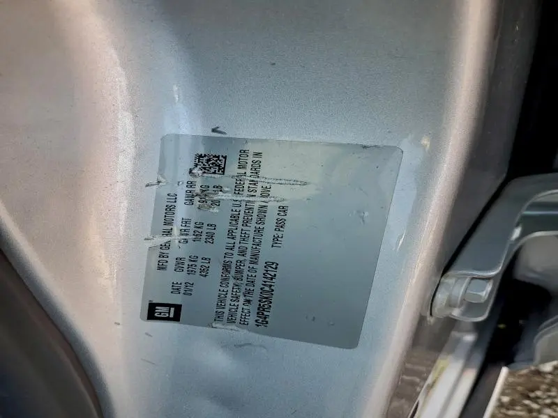 2012 BUICK VERANO CONVENIENCE  