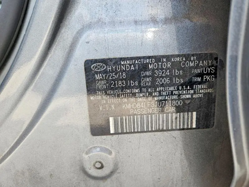 2018 HYUNDAI ELANTRA SEL  