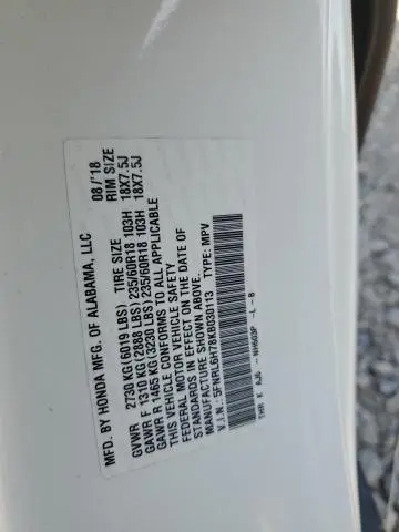 2019 HONDA ODYSSEY EXL  