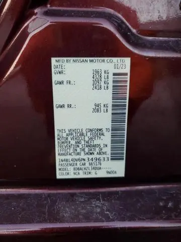 2023 NISSAN ALTIMA SV  