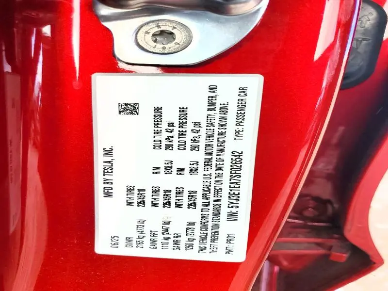 2025 TESLA MODEL 3   