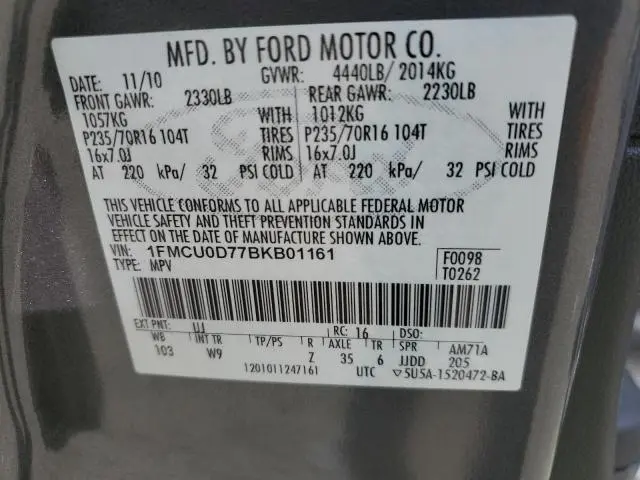 2011 FORD ESCAPE XLT  