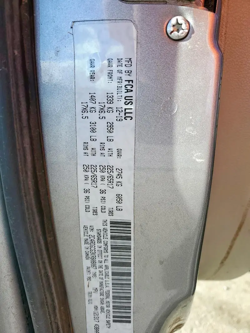 2019 DODGE GRAND CARAVAN SXT  