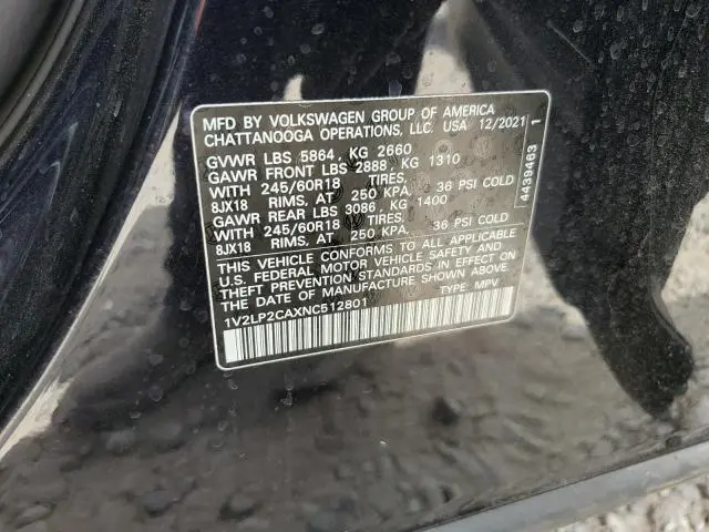 2022 VOLKSWAGEN ATLAS SE  