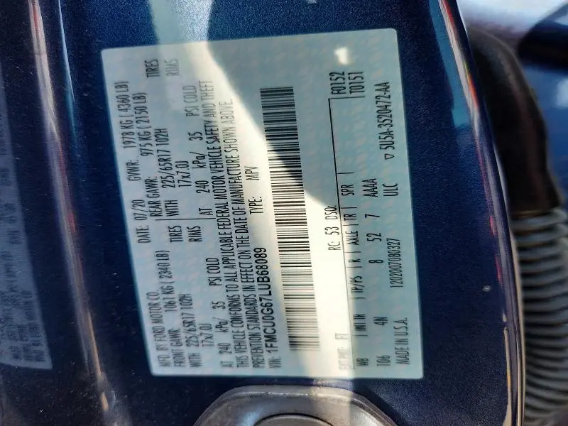 2020 FORD ESCAPE SE  