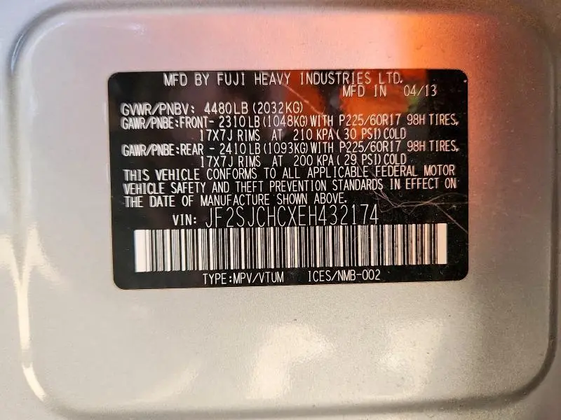 2014 SUBARU FORESTER 2.5I LIMITED  