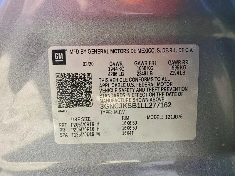 2020 CHEVROLET TRAX LS  