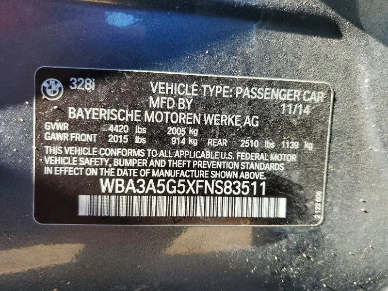 2015 BMW 328 I  