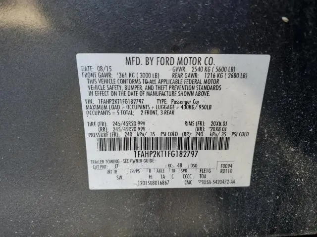 2015 FORD TAURUS SHO