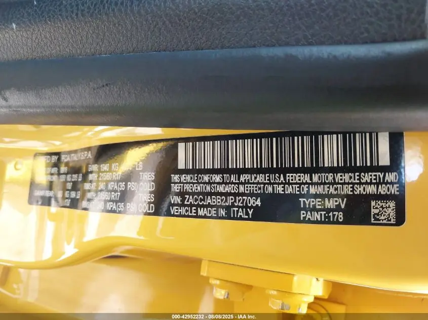 2018 JEEP RENEGADE LATITUDE FWD