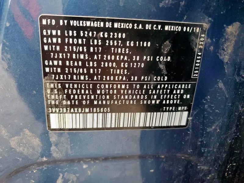 2018 VOLKSWAGEN TIGUAN SE  