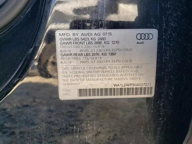 2016 AUDI Q5 PREMIUM PLUS  