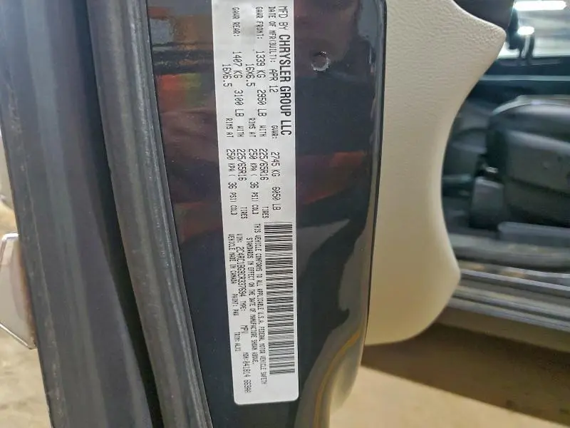 2012 CHRYSLER TOWN & COUNTRY TOURING  