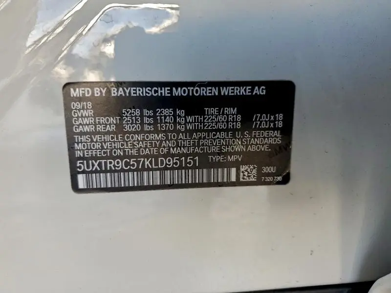 2019 BMW X3 XDRIVE30I  