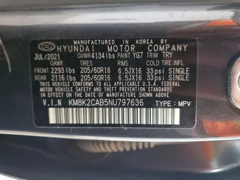 2022 HYUNDAI KONA SE  