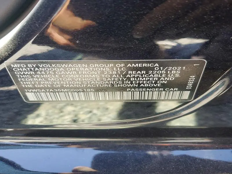 2021 VOLKSWAGEN PASSAT SE  