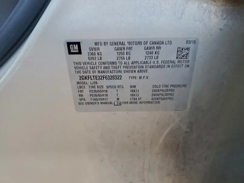 2015 GMC TERRAIN SLT  