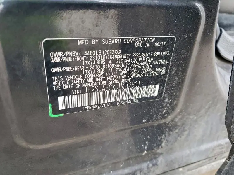 2018 SUBARU FORESTER 2.5I PREMIUM  